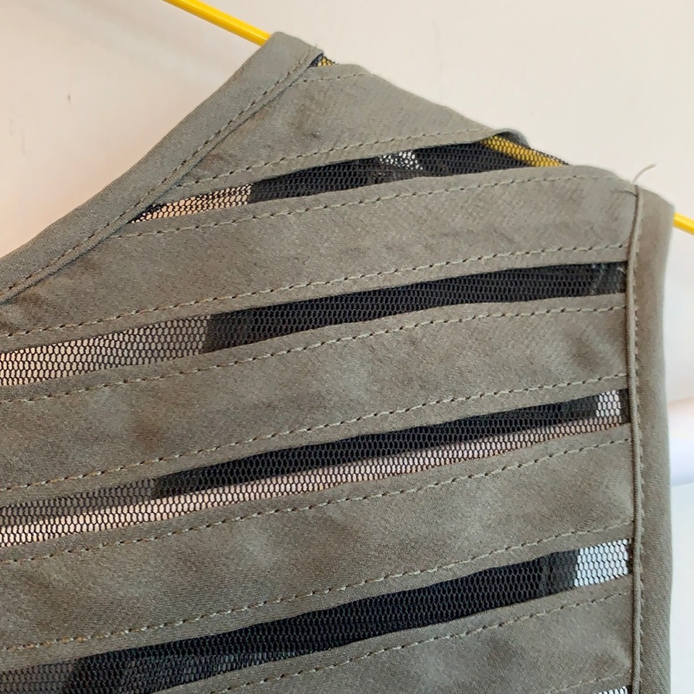 Parker Mesh Panel Dress olive green - Picture 10 of 14